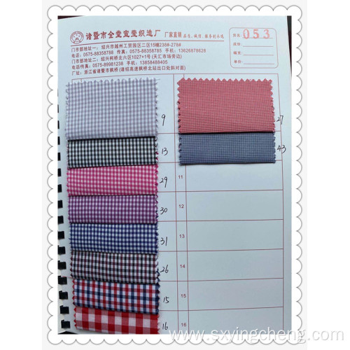 Polyester Plaid Shirt Fabric